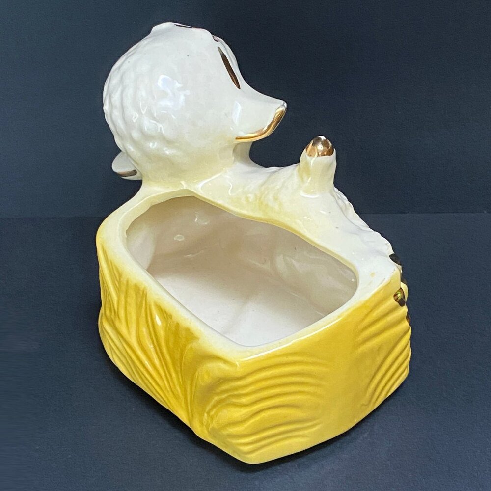 Vintage 23K Gold Guaranteed 1950s Lamb Planter - Picture 7 of 8